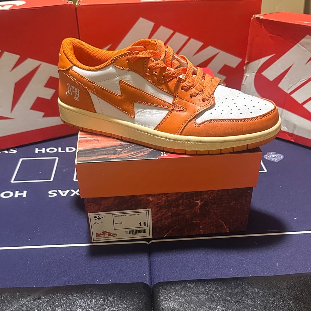 Nike Orange and White Sneakers